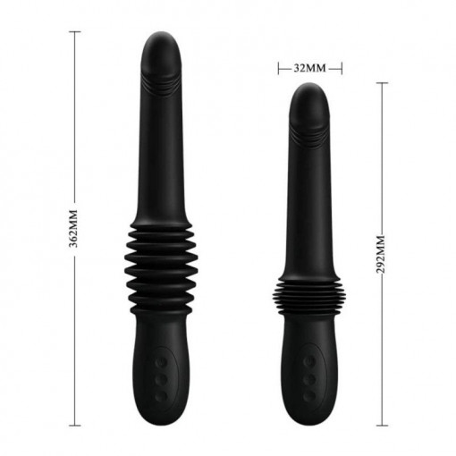 Vibrator din silicon Pretty Love Pazuzu, Miscare 7cm Inainte Inapoi - Img 2