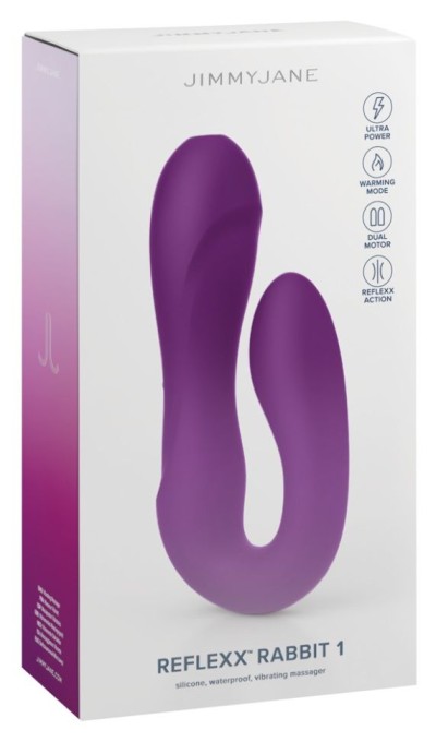 Vibrator dublu pliabil Reflexx Rabbit 1 (16,9 cm) - cu incalzire - Img 2