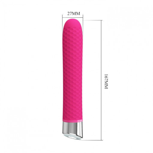 Vibrator elegant din silicon Pretty Love Reginald Red 16.7cm - Img 2