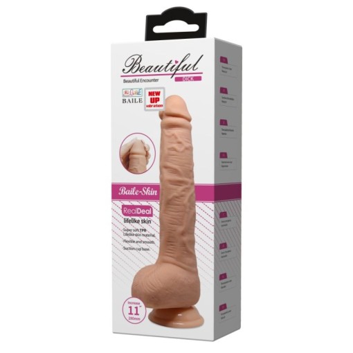 Vibrator gigantic cu ventuza si telecomanda Beautiful Dick 11 " (28cm) - Img 2