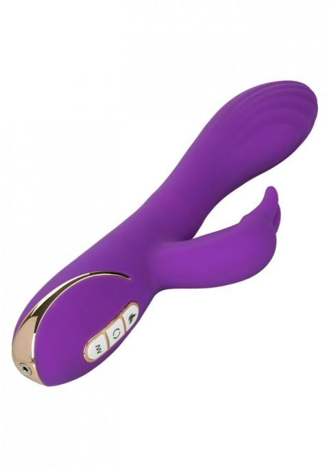 Vibrator iepuras cu efect de incalzire Heated Rotating G Rabbit, Purple (21,5 cm) - Img 6