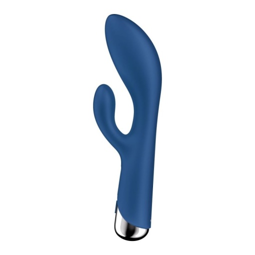 Vibrator iepure cu 12 programe de vibrații intense Satisfyer Spinning Rabbit 1, blue (20cm) - Img 8