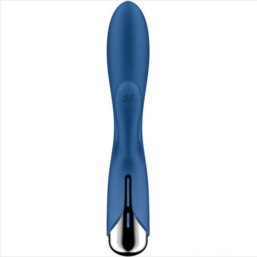 Vibrator iepure cu 12 programe de vibrații intense Satisfyer Spinning Rabbit 1, blue (20cm) - Img 3