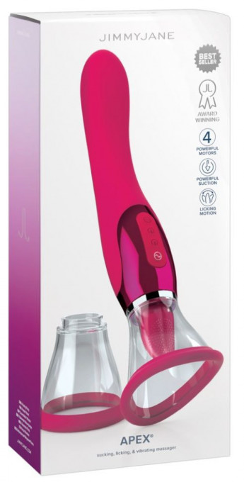 Vibrator, limbă vibratoare și ventuză Vibrator Apex (25,8 cm) - Img 2