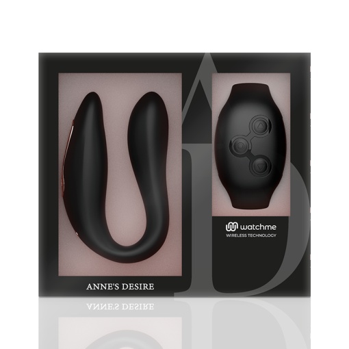 Vibrator pentru cupluri Anne's Desire - Dual Pleasure with WATCHME Technology (Black) - Img 8