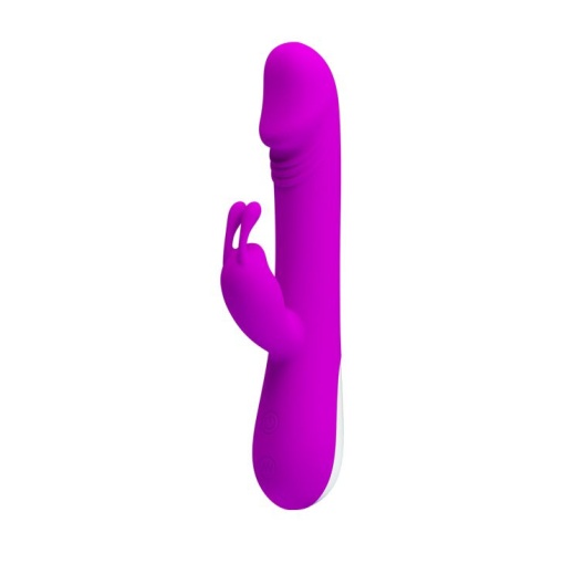 Vibrator rabbit elegant din silicon si cu 30 functii de vibratii si pulsatii Pretty Love Robert, 21cm - Img 2