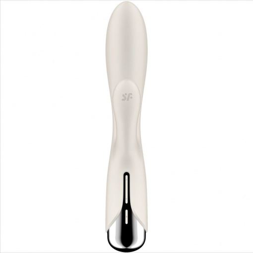 Vibrator rotativ cu stimulare punct G si clitoris Satisfyer Spinning Rabbit 1 Beige