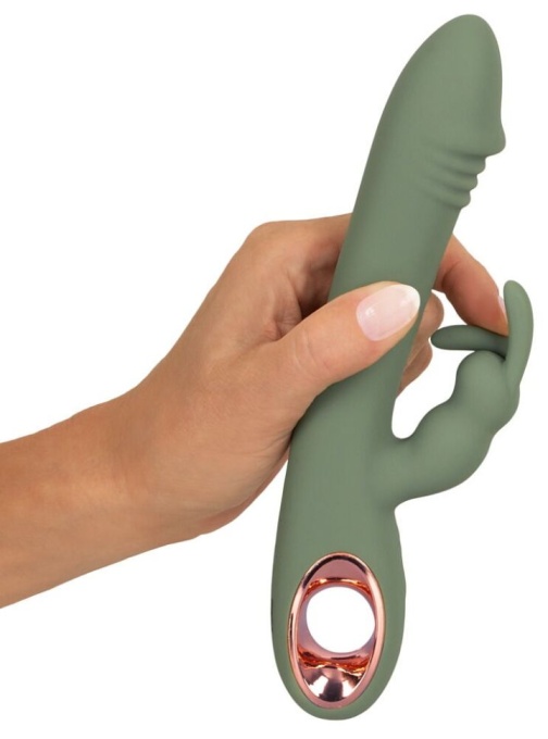 Vibrator Slim Rabbit Olive 21cm