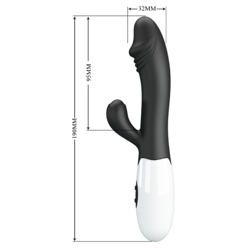 Vibrator stimulator punct G si clitoris Pretty Love - Snappy G-Spot Negru 30 funcții de vibrație - Img 7