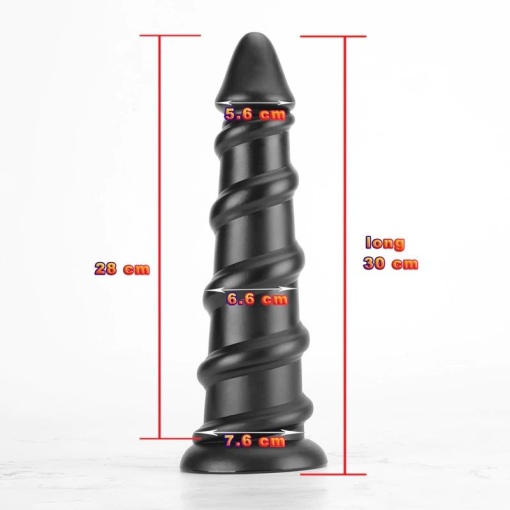 X-MEN 11.8 inch Butt Plug Black (30cm x 7.6cm) - Img 2