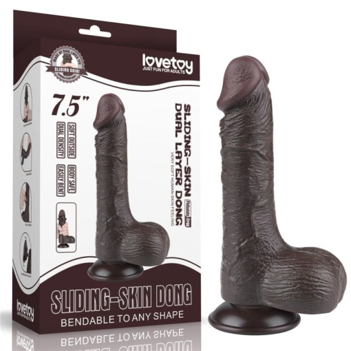 7.5'' Sliding Skin Dual Layer Dong Black III (19.5cm) - Img 2