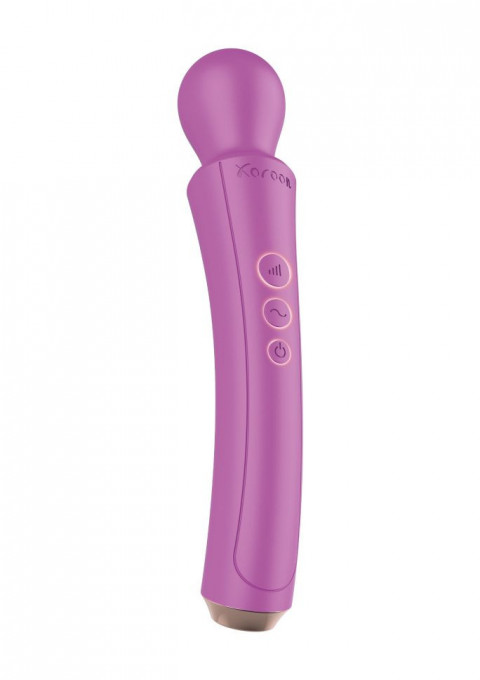 Aparat masaj vibrator wand The Curved Wand, Fuchsia (27 cm) - Img 5