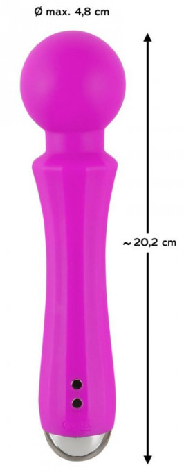 Bagheta de masaj cu 3 viteze, Rechargeable Wand vibrator (20.2cm) - Img 2