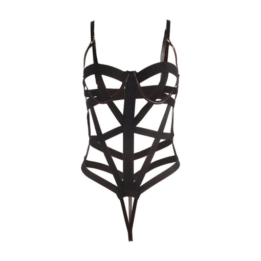 Body provocator de culoare neagră, cu decupaje, disponibil în mărimea L/XL Fetish Subblime - Img 6