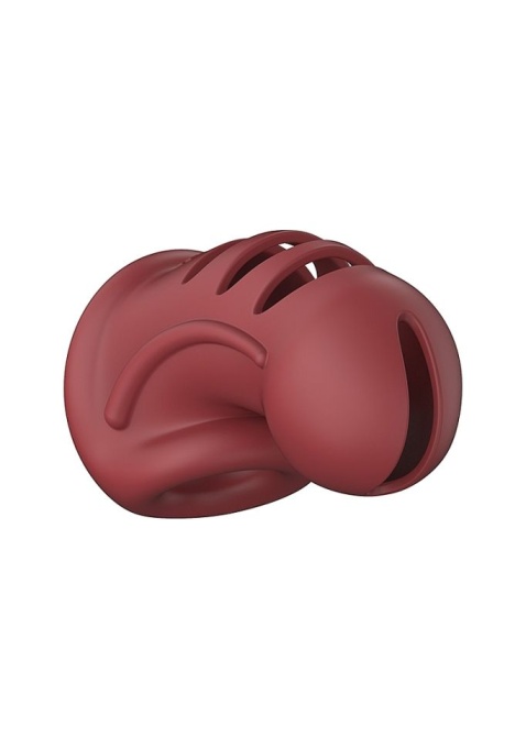 Centura de castitate ManCage Ultra Soft Silicone Chastity Cage - Red - Img 2