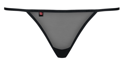 Chilot string cu broderie florala in partea din spate Luiza thong black - L/XL - Img 2