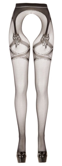 Colanti catifelati, moi, fara crotch, cu jartiera integrata , Cottelli Legware - 2XL - Img 2