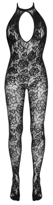 Crotchless catsuit, floral, Fantasy Cottelli Collections - S/L - Img 3