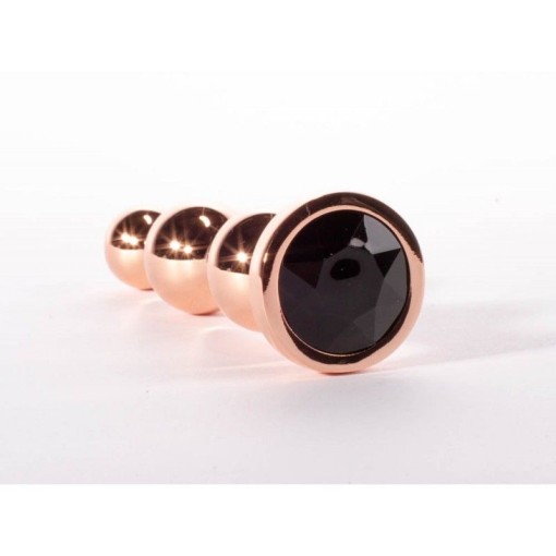 Dilatator și relaxant anal X-Men Secret Shine Booty Call, Metal Butt Plug with Gem, Gold L - Img 3