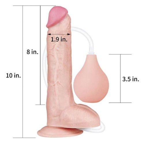 Dildo cu ejaculare 10 Squirt Extreme Dildo Flesh 25cm - Img 2