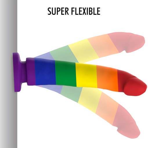 Dildo cu ventuza din silicon super flexibil MYTHOLOGY - DEVON PRIDE DILDO marime L - Img 6