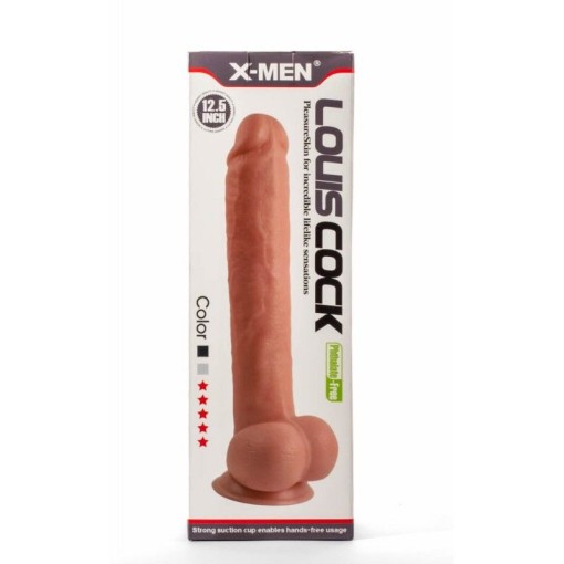 Dildo de inalta calitate cu ventuza X-Men Louis 12.5" Cock Black (31.7 x 5cm)