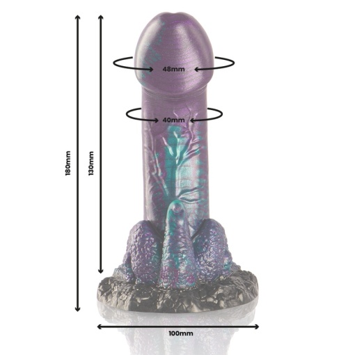 Dildo din silicon forma fantezista EPIC EPIC - BASILISK DILDO DOUBLE SCALY PLEASURE SMALL SIZE - Img 4