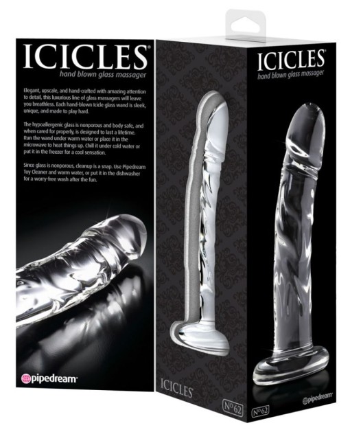 Dildo din sticla suflata manual Glass Dildo No. 62 (18cm)