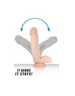 Dildo dubla penetrare Bendable Skinlike Double Penetration Soft Cock - Img 5