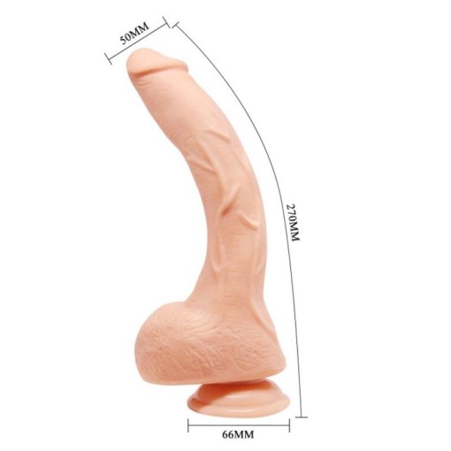 Dildo Mare Curbat cu ventuza Beautiful Jack 10,2" - Img 3