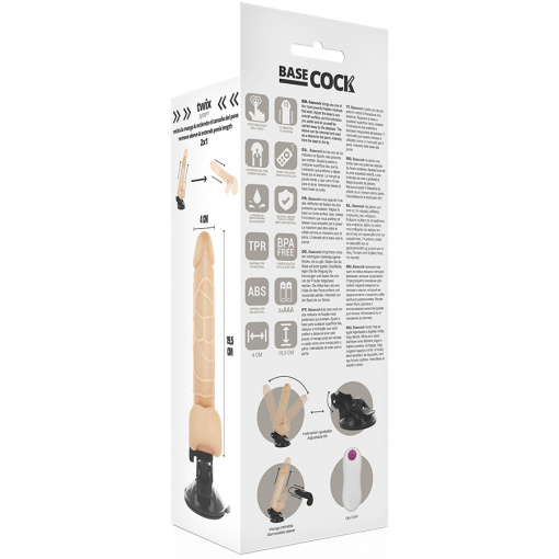 Dildo realist cu vibratii cu telecomanda 19.5 x 4cm 12 moduri de vibrație - Img 4