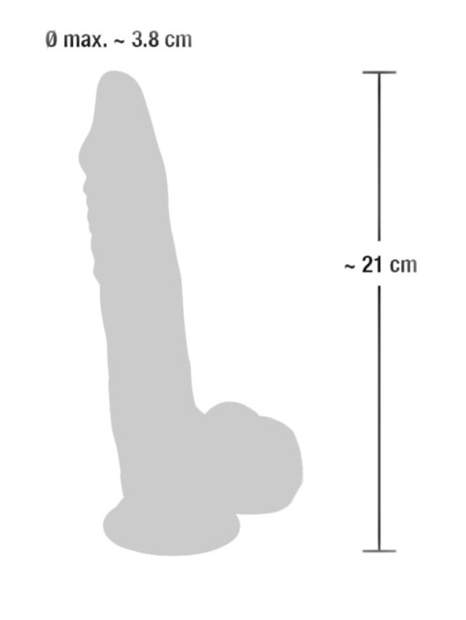 Dildo realist din silicon medical Silicone Dildo (21cm) - Img 3