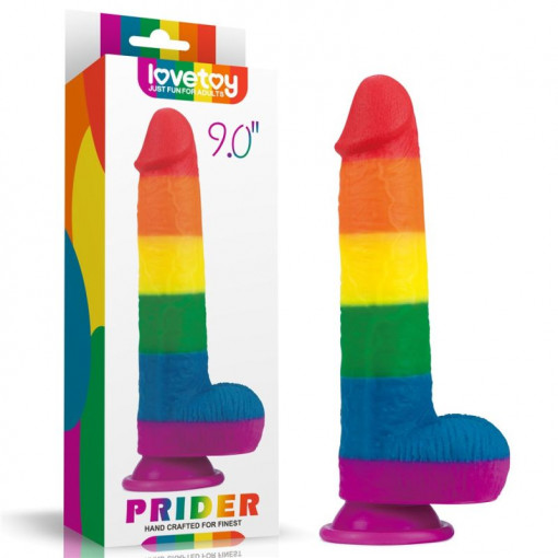 Dildo realistic Pride din silicon medical cu ventuza compatibil cu strap-on 9'' Prider Dildo (22.5cm)