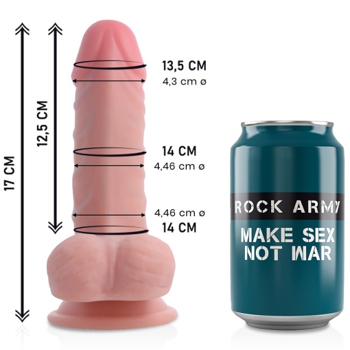 Dildo realistic The Dual Density Panzer Dimensiune: 17 cm x 4,46 cm - Img 4