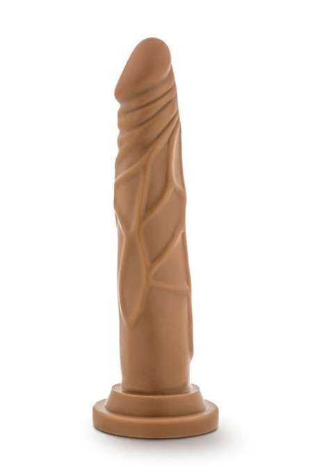 Dildo subtire din silicon DILDO SILICONE WILLYS DILDO MOCHA 17.5cm - Img 3