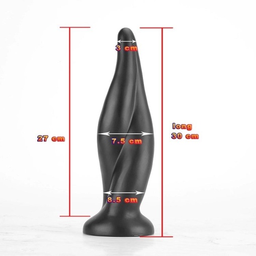 Dop anal X-MEN Extra Large Butt Plug Black (30cm x 8.5cm) - Img 4