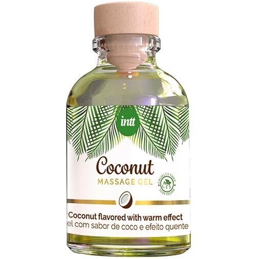 Gel de masaj cu un gust și o aromă dulce de cocos INTT Massage Gel Vegan Coconut - Img 2