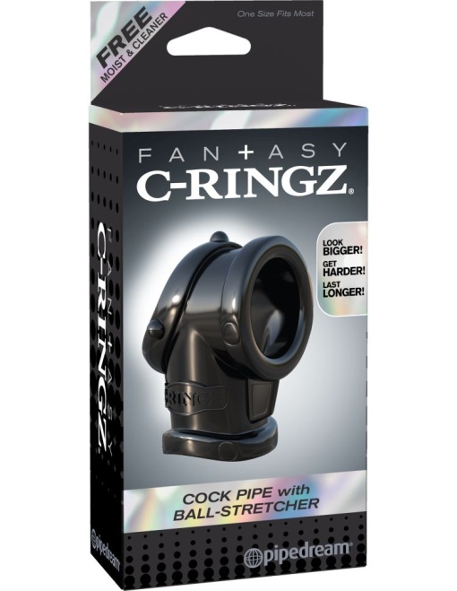 Inel penis Fantasy C-Ringz Cock Pipe with Ball-Stretcher - Img 3