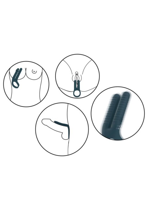 Inel vibrator , 7 moduri de vibratii si 3 viteze FUSHION Vibrating Couple Ring (11 cm) - Img 6
