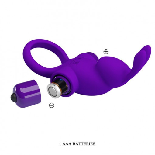 Inel vibrator pentru penis Pretty Love Vibro Penis Ring Rabbit I Blue - Img 2