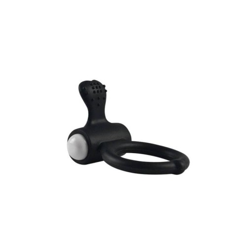 Inel vibrator puternic cu o singura viteza Power Clit Cockring Black 1