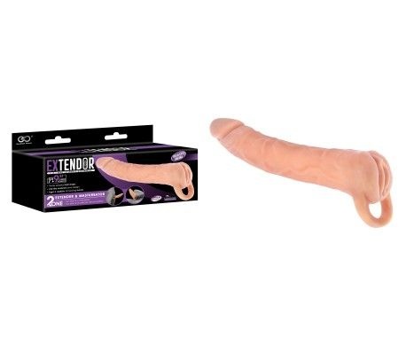 Manson pentru penis si masturbator cu deschidere de tip vagin EXTENDOR (24cm) - Img 2