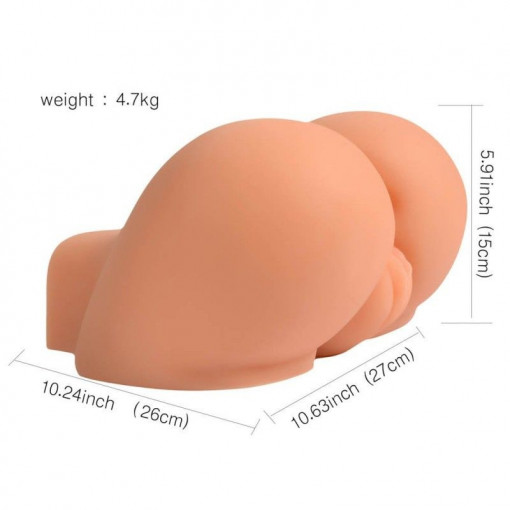 Masturbator realist de mari dimensiuni si cu 2 canale de penetrare Emily Sexy Ass 26cm x 27cm - Img 2