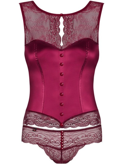 Miamor Corset &amp; thong, Obsessive, ruby - L/XL - Img 2