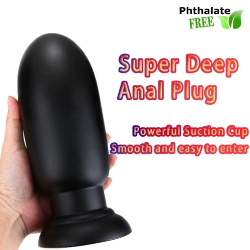 Plug anal de dimensiuni gigantice X-MEN Huge Butt Plug Black (23.5cm x 9.2cm) - Img 3