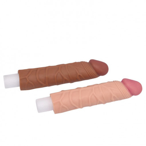 Prelungitor penis Pleasure X-Tender Penis Sleeve 2- Mulatru 17cm - Img 4