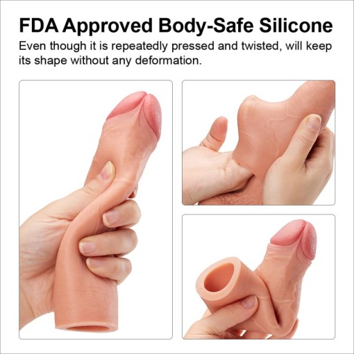Prelungitor penis Revolutionary Silicone Nature Extender 16.25cm - Img 2