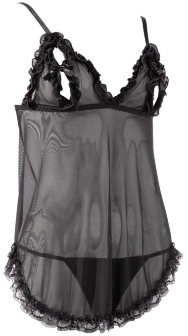 Rüschen-Babydoll Cottelli Lingerie, black - L - Img 3