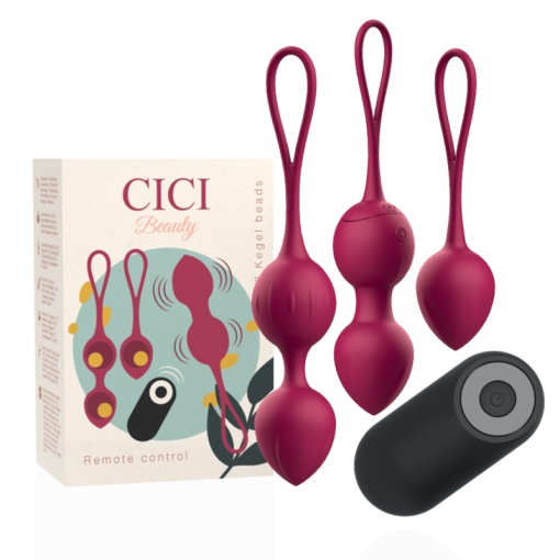 Set bile vaginale keggel cu vibratii si telecomanda Cici Beauty Premium - Img 5