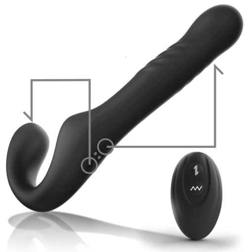 Strap-on cu telecomanda fara curele, fara sustinere, cu 2 capete vibratoare IBIZA - REMOTE CONTROL - Img 5